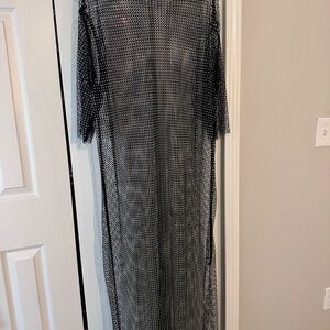 Dressed in LALA Black Sheer Mesh Mirrorball Dress